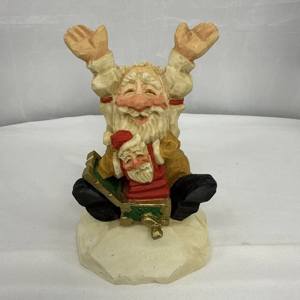 1995 David Frykman Santa Crafted Figure Pop Up Santa Toy Jack In Box Toy